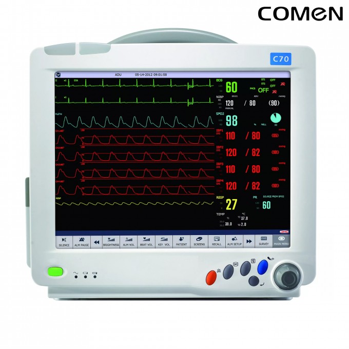 Модульный монитор пациента COMEN с интуитивным сенсорным экраном и обширным хранением данных C70