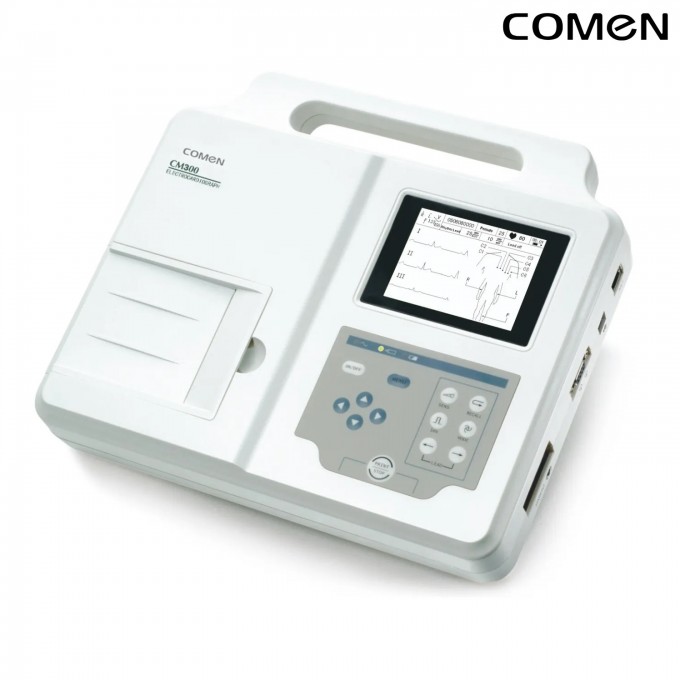 Электрокардиограф COMEN 3 канальный ЖК-дисплей портативный CM300