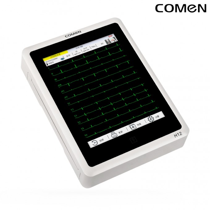 Электрокардиограф COMEN 12 канальный Сенсорный ЖК-дисплей Портативный H12